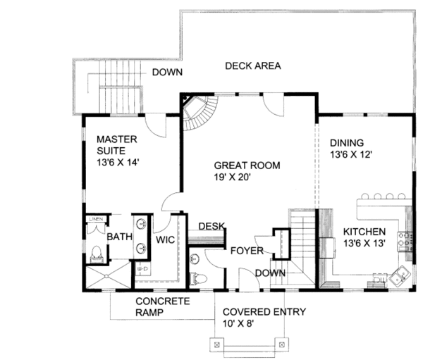 Home Plan - Cabin Floor Plan - Main Floor Plan #117-759
