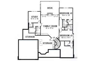 Floor Plan - Lower Floor for Traditional House Plan #67-218 - 4 bed, 4 bath