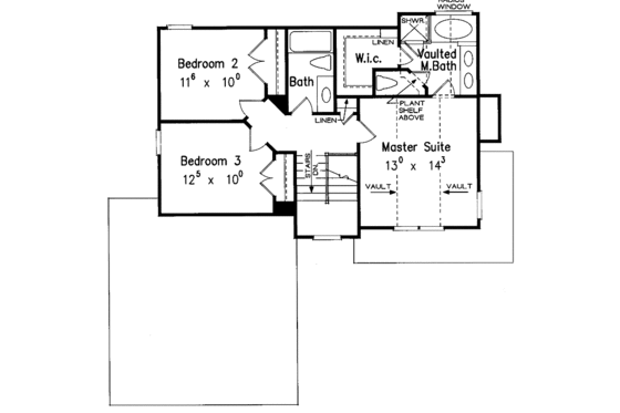 Floor Plan - Upper Floor for Traditional House Plan #927-194 - 3 bed, 2.5 bath