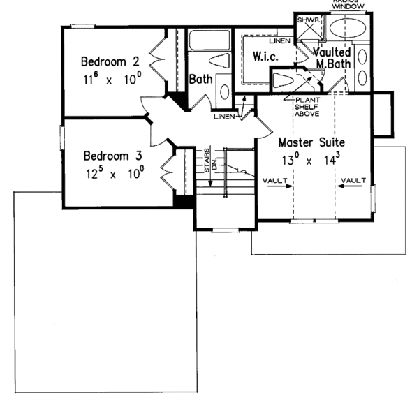 House Design - Traditional Floor Plan - Upper Floor Plan #927-194