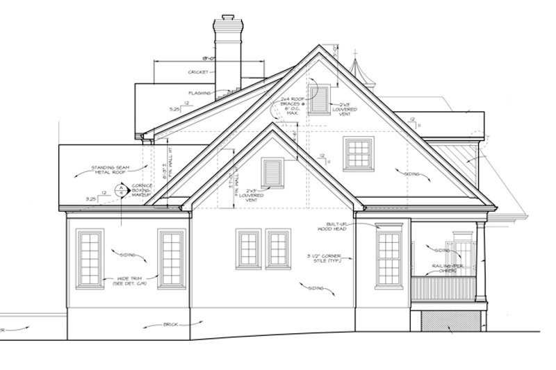 Dream House Plan - Exterior - Other Elevation 1 for Classical House Plan #453-332 - 4 bed, 4.5 bath