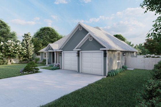 Exterior - Front Elevation 4 for Ranch House Plan #1060-10 - 3 bed, 2 bath