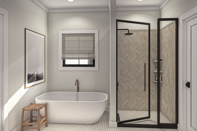 House Plan Design - Interior - Master Bathroom 1 for Modern House Plan #455-448 - 2 bed, 2 bath