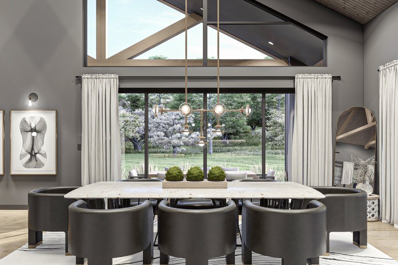 House Blueprint - Interior - Dining Room for Modern House Plan #455-527 - 3 bed, 2.5 bath