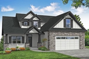 Craftsman Exterior - Front Elevation Plan #124-1201