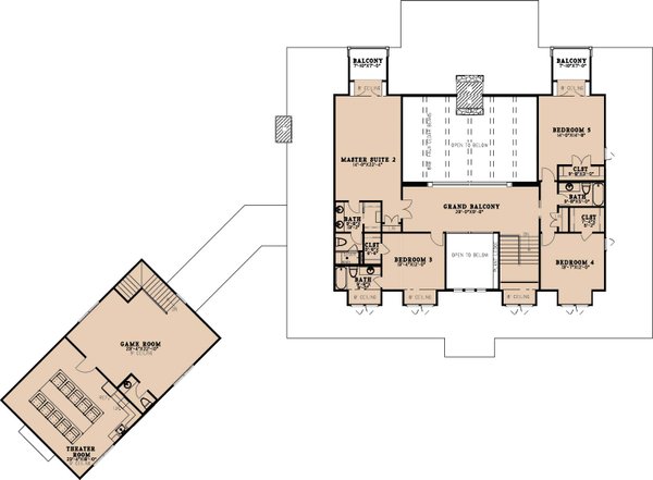 Craftsman Floor Plan - Upper Floor Plan #923-396