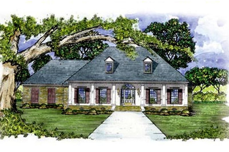 Home Plan - Southern Exterior - Front Elevation Plan #36-195