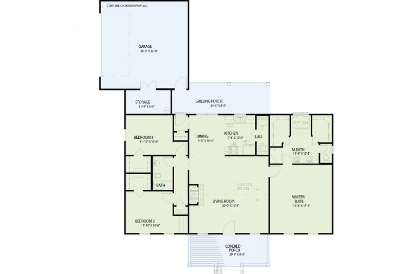 Dream House Plan - Floor Plan - Main Floor for Farmhouse House Plan #17-1144 - 3 bed, 2 bath