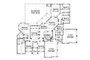 European Style House Plan - 4 Beds 3.5 Baths 4330 Sq/Ft Plan #411-386 