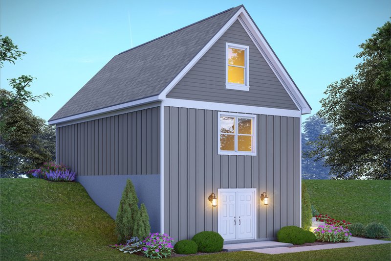 House Blueprint - Exterior - Rear Elevation for Southern House Plan #932-1402, 1 bath
