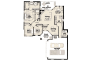 European Style House Plan - 3 Beds 2 Baths 1494 Sq/Ft Plan #36-129 