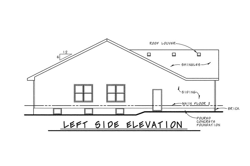 House Plan Design - Exterior - Other Elevation for Traditional House Plan #20-404 - 6 bed, 4 bath