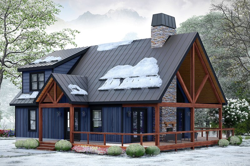 House Blueprint - Farmhouse Exterior - Front Elevation Plan #932-1099