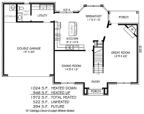 European Floor Plan - Main Floor Plan #424-99