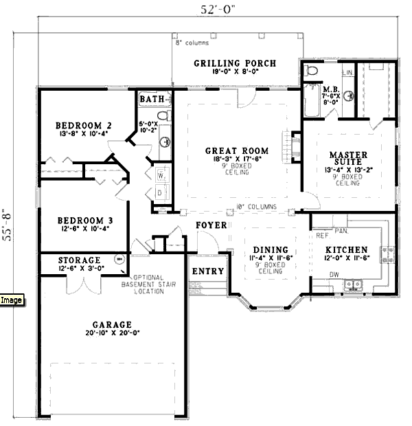 Traditional Floor Plan - Main Floor Plan #17-2281
