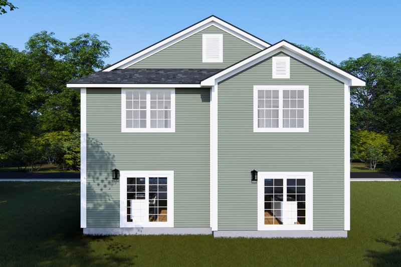 Home Plan - Exterior - Rear Elevation for Cottage House Plan #513-2251 - 4 bed, 5 bath