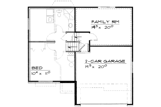 Floor Plan - Lower Floor for Traditional House Plan #308-130 - 4 bed, 2 bath