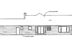 Exterior - Rear Elevation for Ranch House Plan #58-167 - 3 bed, 2.5 bath