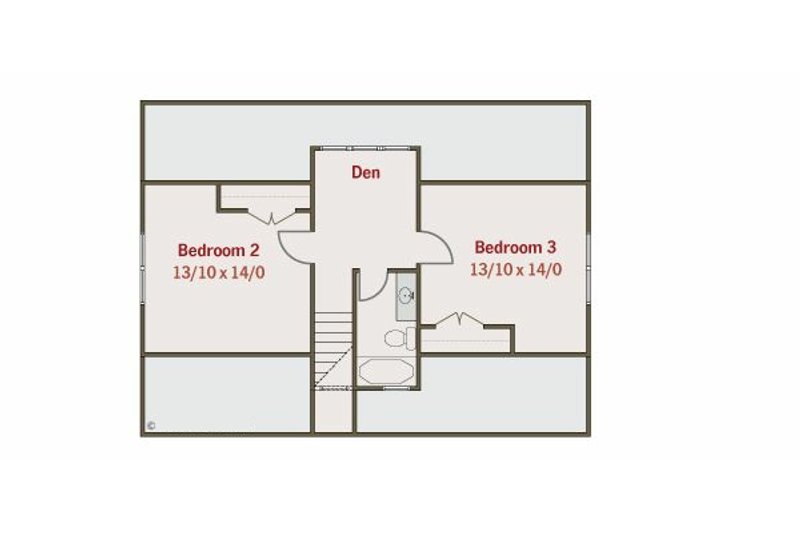 House Blueprint - Floor Plan - Other Floor 1 for Craftsman House Plan #461-19 - 3 bed, 2.5 bath