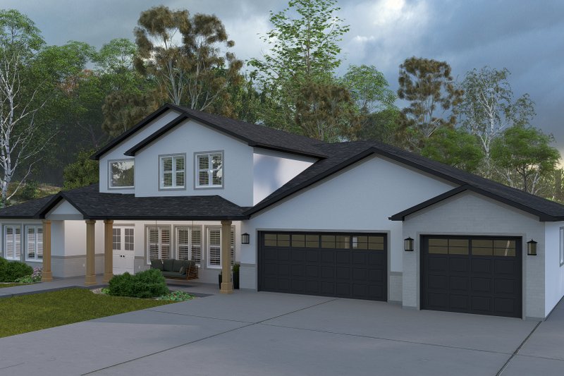 House Design - Exterior - Front Elevation 3 for Farmhouse House Plan #1060-347 - 4 bed, 4.5 bath