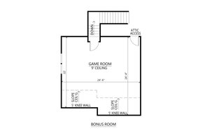 Floor Plan - Upper Floor for Farmhouse House Plan #1074-50 - 4 bed, 2.5 bath