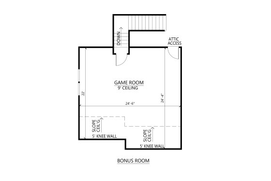Floor Plan - Upper Floor for Farmhouse House Plan #1074-50 - 4 bed, 2.5 bath