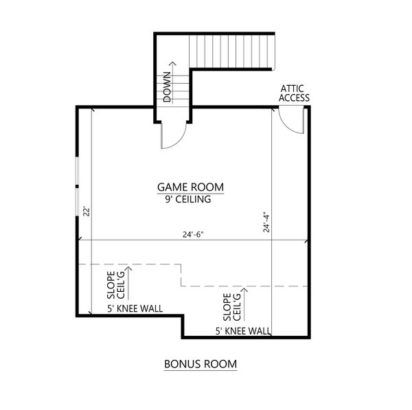 Farmhouse Floor Plan - Upper Floor Plan #1074-50