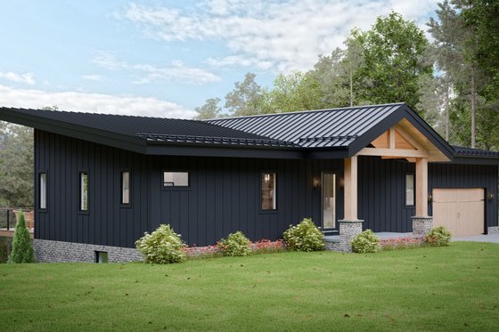 Exterior - Front Elevation 4 for Country House Plan #1089-56 - 4 bed, 3 bath