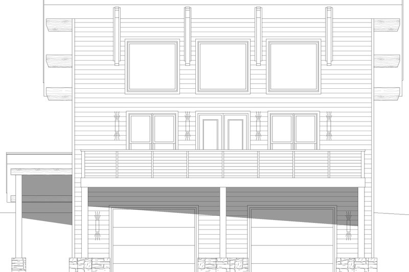 House Design - Exterior - Front Elevation 3 for Country House Plan #932-1267 - 2 bed, 2 bath