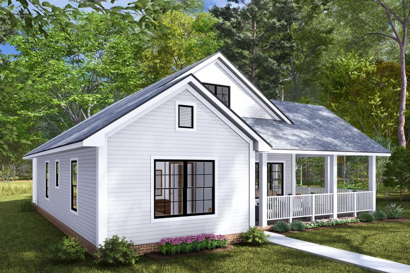 House Blueprint - Exterior - Other Elevation 2 for Cottage House Plan #513-2264 - 2 bed, 2 bath