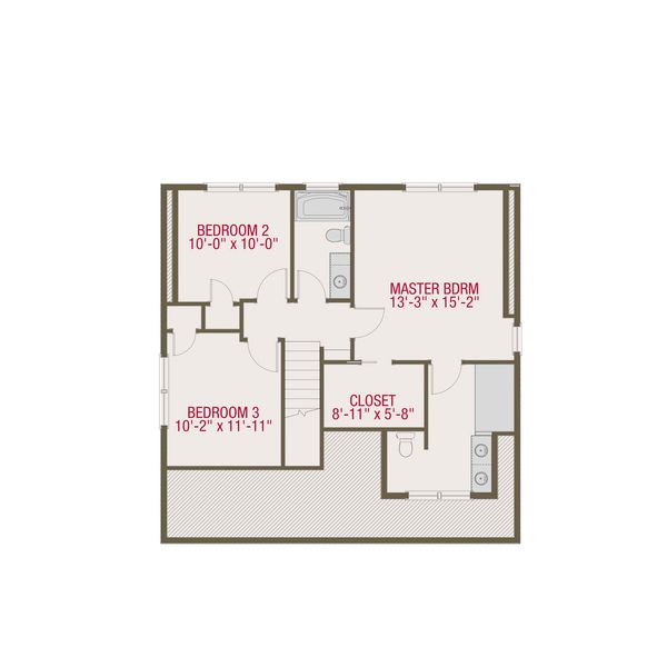 Craftsman Floor Plan - Upper Floor Plan #461-50