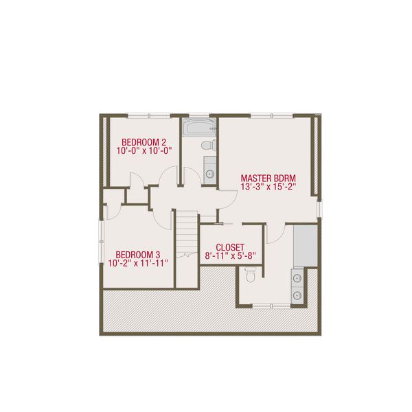 House Blueprint - Craftsman Floor Plan - Upper Floor Plan #461-50