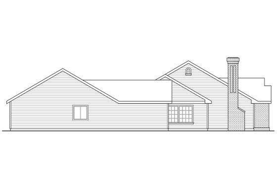Exterior - Other Elevation for Ranch House Plan #124-973 - 5 bed, 3 bath