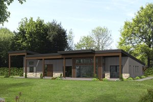 Contemporary Exterior - Front Elevation Plan #117-1080