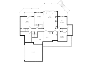 Floor Plan - Lower Floor for Traditional House Plan #71-134 - 5 bed, 3.5 bath