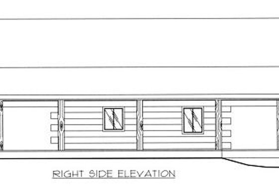 Exterior - Other Elevation 1 for Log House Plan #117-505 - 1 bed, 1 bath