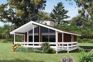 Home Plan - Cabin Exterior - Front Elevation Plan #57-494