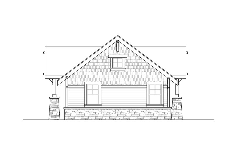 Home Plan - Exterior - Other Elevation 1 for Craftsman House Plan #124-658, 0 bath
