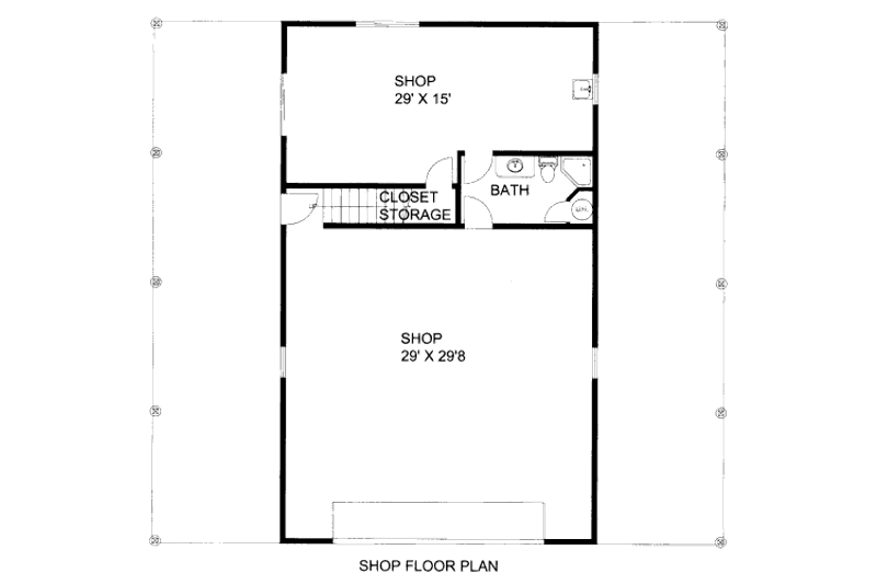 Architectural House Design - Floor Plan - Main Floor for Traditional House Plan #117-659, 1 bath