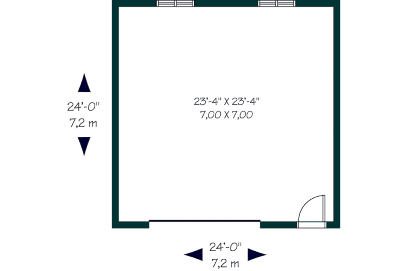 Home Plan - Floor Plan - Main Floor for Traditional House Plan #23-2186, 0 bath