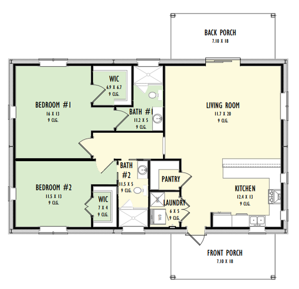 Barndominium Floor Plan - Main Floor Plan #1092-23
