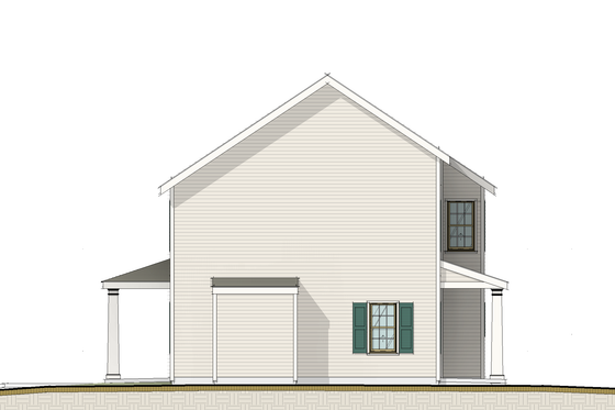 Exterior - Other Elevation for Colonial House Plan #460-12 - 3 bed, 2.5 bath