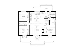 Floor Plan - Main Floor for Farmhouse House Plan #1114-4 - 3 bed, 2 bath