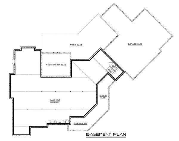House Blueprint - Farmhouse Floor Plan - Lower Floor Plan #1064-294