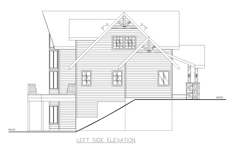 Home Plan - Exterior - Other Elevation for Mediterranean House Plan #117-813 - 3 bed, 2.5 bath