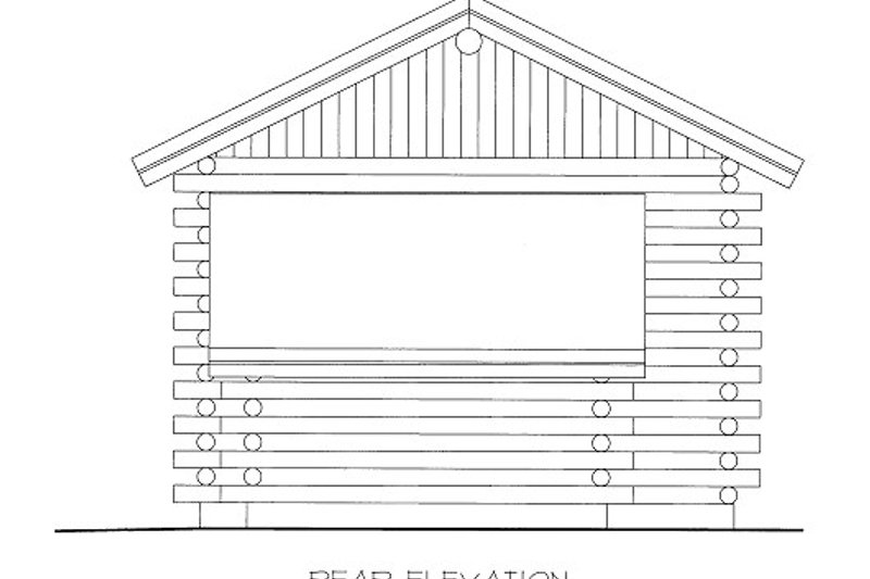 Dream House Plan - Exterior - Rear Elevation for Log House Plan #117-602 - 2 bed, 2 bath