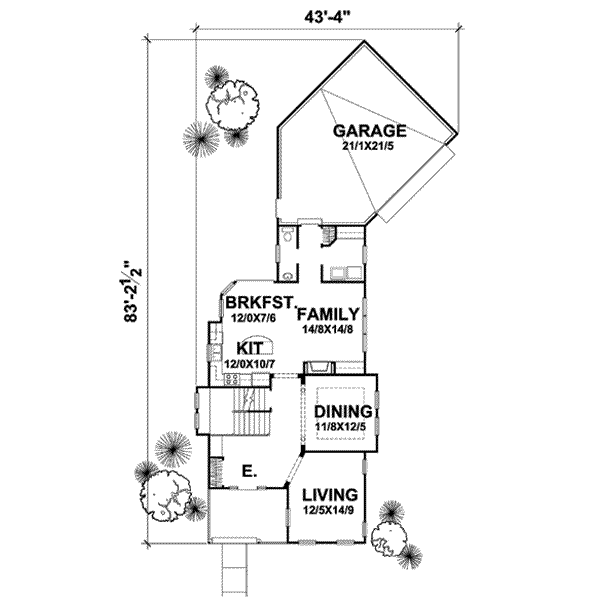 Colonial Floor Plan - Main Floor Plan #50-252