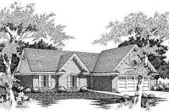 Exterior - Front Elevation for Traditional House Plan #329-178 - 3 bed, 2 bath