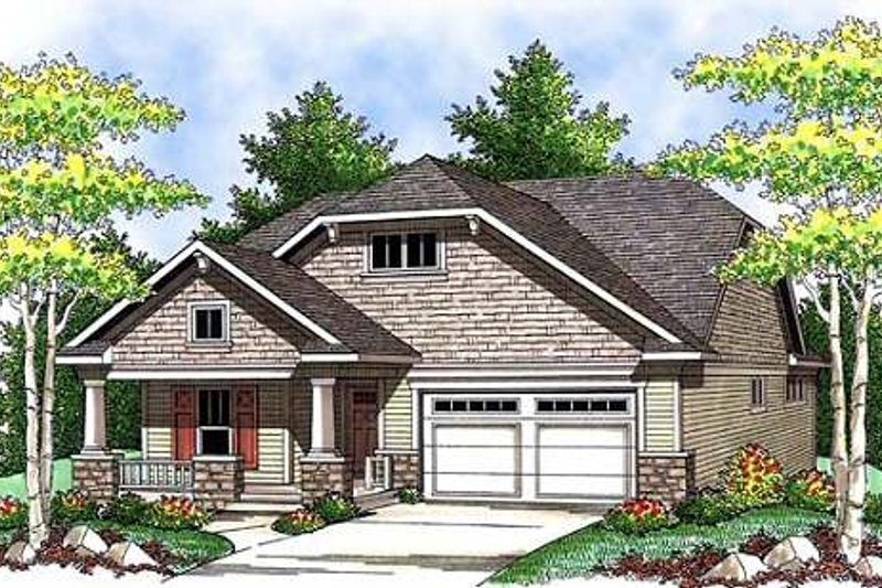 Bungalow Style House Plan - 2 Beds 2 Baths 1372 Sq/Ft Plan #70-898
