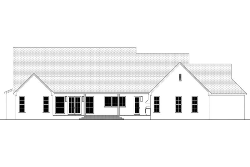 Architectural House Design - Exterior - Rear Elevation for Farmhouse House Plan #430-415 - 4 bed, 3.5 bath